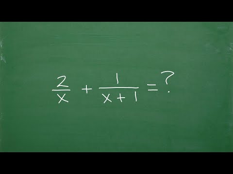2/x  +  1/(x + 1) = ? Let’s add the rational expressions step by step…