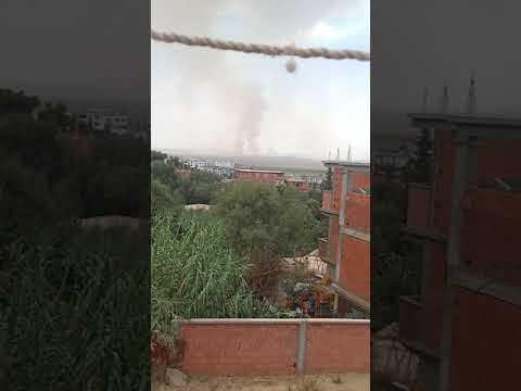 حريق مهول بي بلدية العلمة ولاية عنابة 