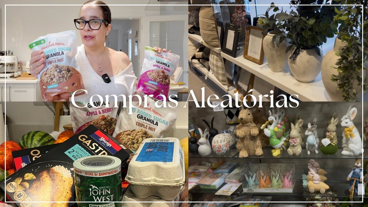 Sunday Vlog | Compras Aleatórias em Várias Lojas Poundland, Aldi & Iceland | Decoração de Páscoa 