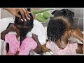4c hair weekly wash day routine for little girls. Aloe vera for thicker, longer,  hair.
