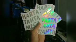 STIKER VIRAL HARTA TAHTA SABLON KAOS DTG MEDAN