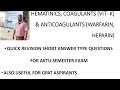 Quick Revision of Hematopoietic agents: Hematinics, Coagulants &amp; Anticoagulants