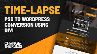 Celebrity PSD To Wordpress Using Divi - Timelapse Profile