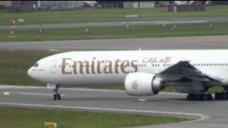 (With ATC) Boeing 777-36NER Departing Hamburg Airport Emirates Airlines A6-EBW