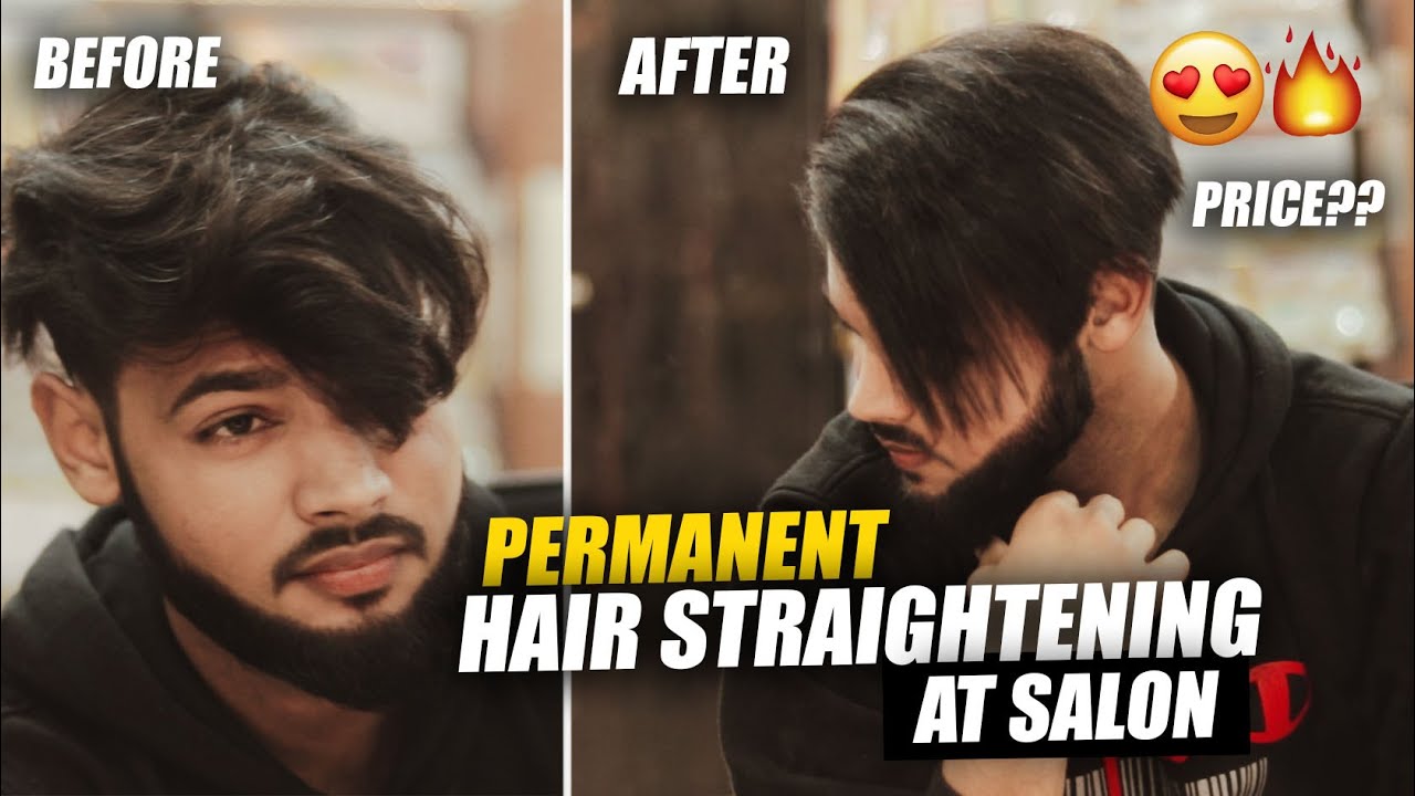 Permanent Hair Straightening For Men's😍❤ | MEN'S HAIR STRAIGHTENING FULL  GUIDE - YouTube