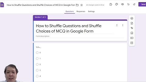 How to Shuffle Questions and How to Shuffle Options of MCQ in Google Form