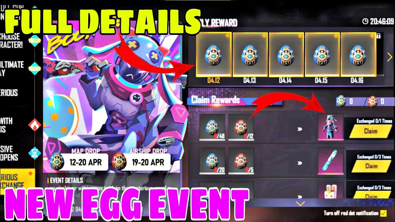 NEW EGG EVENT || HOW TO COLLECT EGGS IN FREE FIRE || NEW EGG EVENT FULL DETAILS