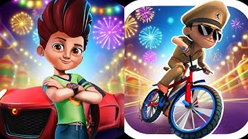 Kicko & Super Speedo VS Little Singham Cycle Race Game 2024 Gameplay Android, ios
