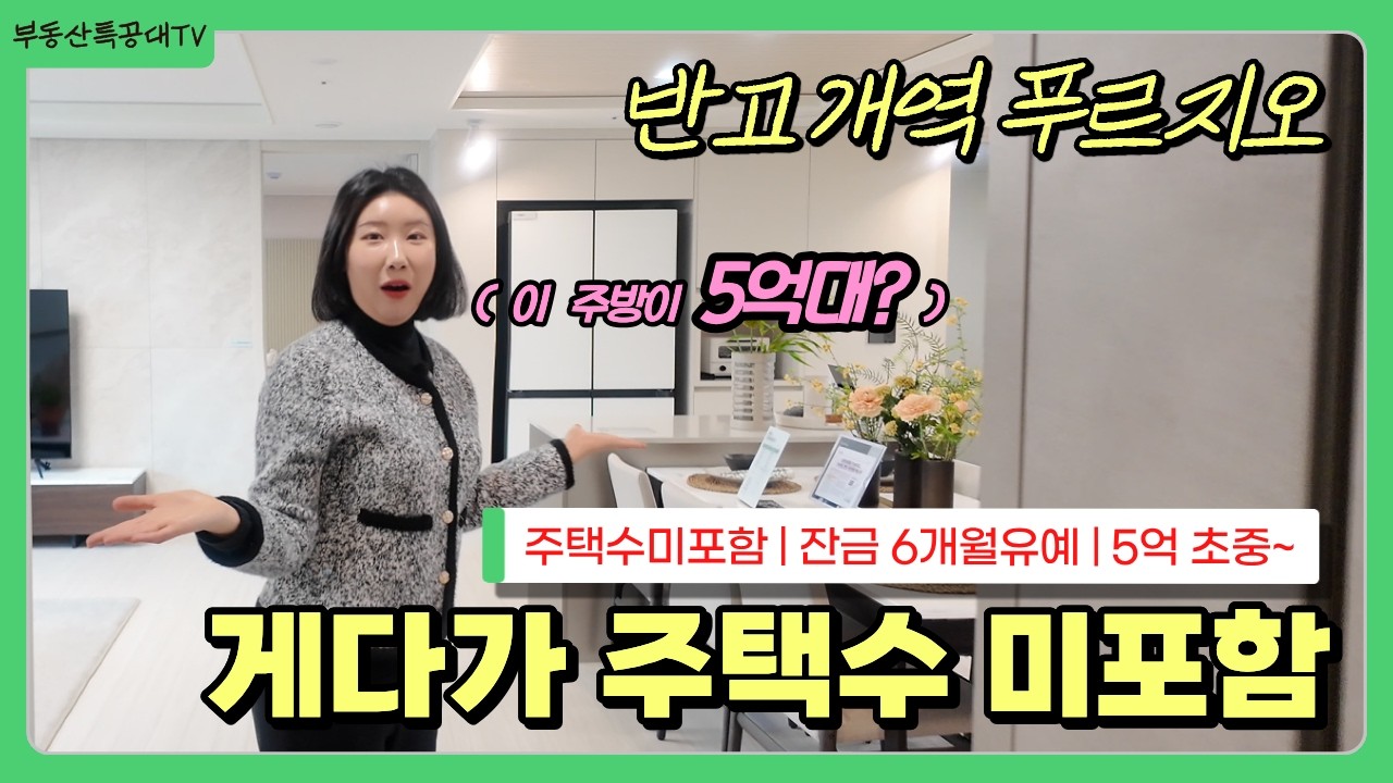 반고개역푸르지오 '풀옵션 집' 샀는데 왜 '무주택'임?🤔 7억→5억대 파격 할인 84A, 84B 구경해요 | 주택수미포함 | 준공후미분양 | 잔금유예 #반고개역푸르지오