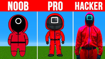 Pixel Art Squid Game 2 season NOOB vs PRO vs Hacker in Minecraft