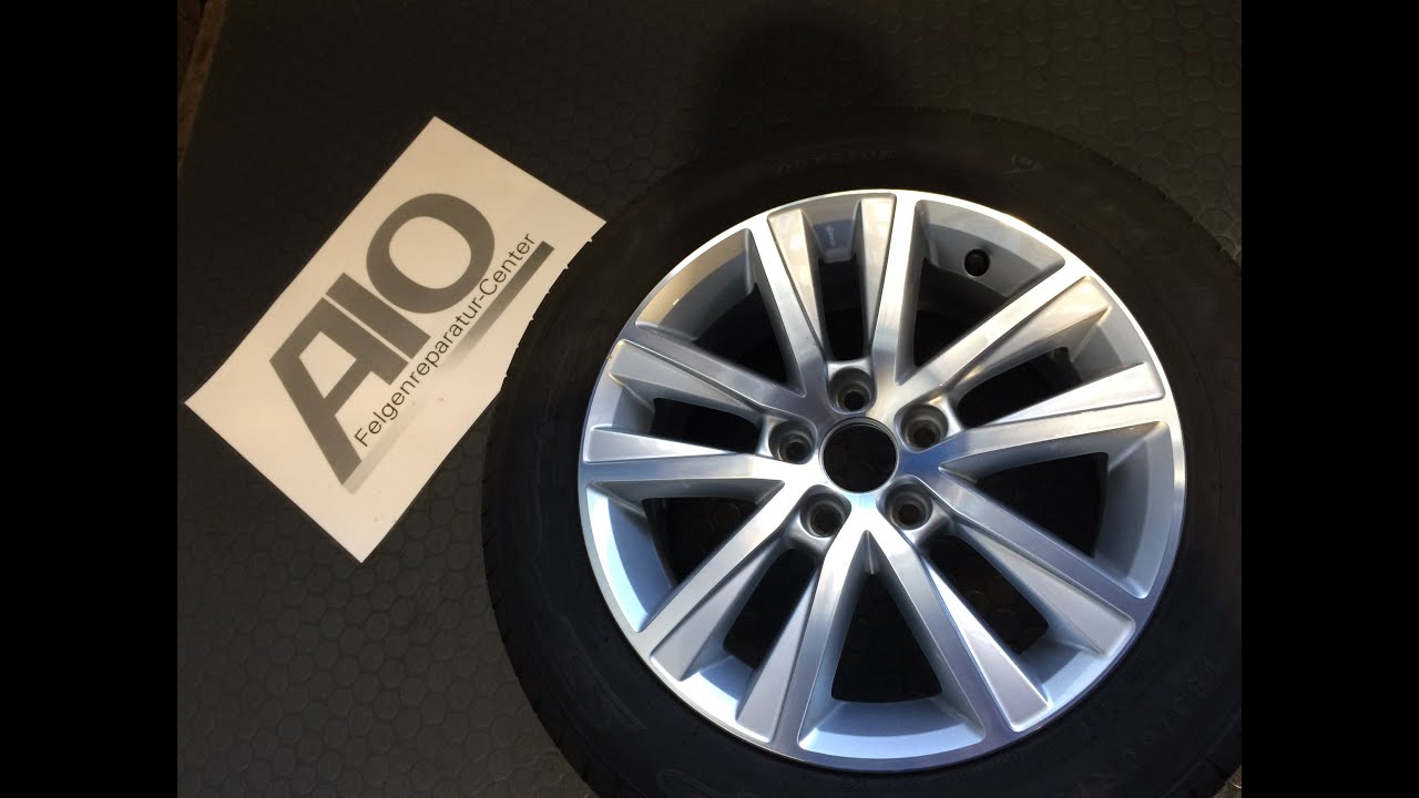 felgen-lackcode.de Original VW Polo Alufelge 6R0601025BD 6R0601025BE Estrada 15 Zoll AIO LF1