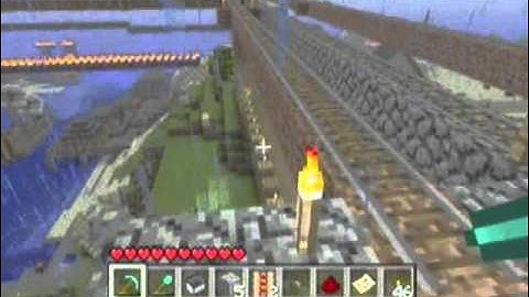 Minecraft xbox 360: Minecart take off with a button (How to Tutorial)