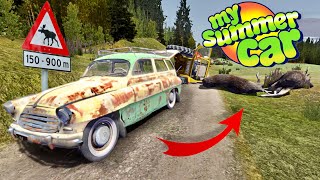 CAR THEFT, ACCIDENTS AND KILLED MOSES! [My Summer Car]
