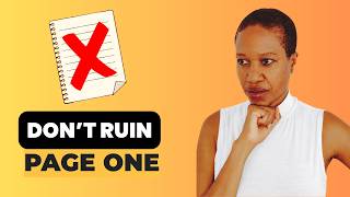 7 First Page Mistakes New Writers Make (And How to Fix Them) #authortube
