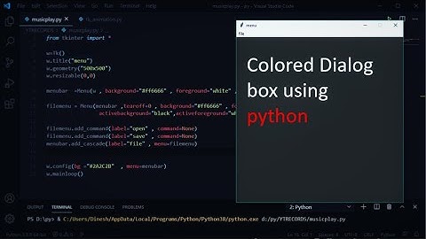 Colored dialog box with tkinter (Python)