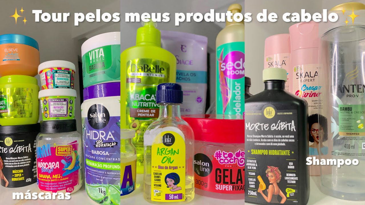 TOUR PELOS MEUS PRODUTOS DE CABELO ✨