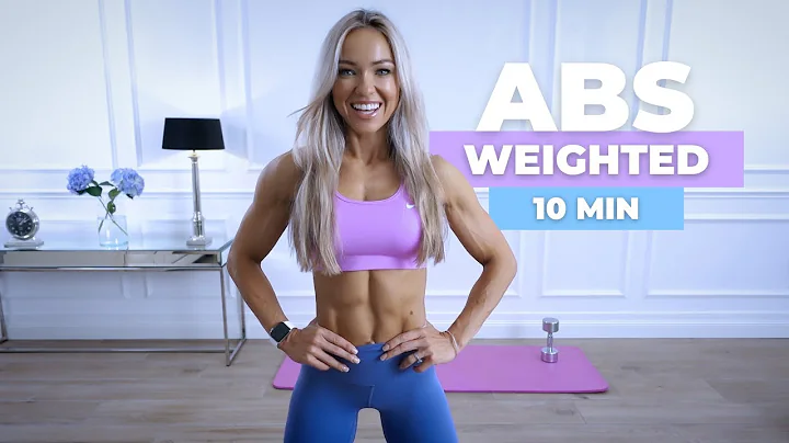 10 MIN WEIGHTED ABS - Dumbbell Ab Workout | Caroli...