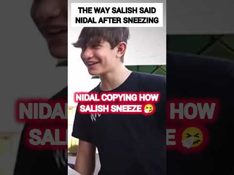 The WAY Salish Matter SAID Nidal Wonder After SNEEZING?!😂🥺 #nalish #trend #funny #shorts #shortsfeed