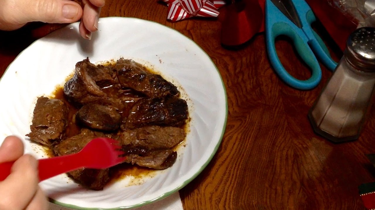 Rambling ASMR Whispers, Recipe Reveal & Eating the Whole Dish of Lassens Top Sirloin, Crockpot Style