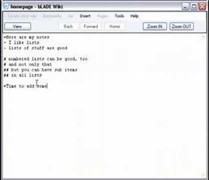 bLADE Wiki - A quick demo