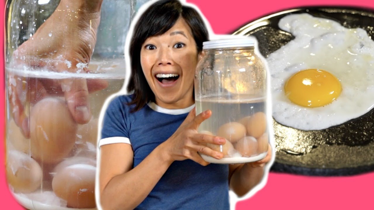 Eating 6-MONTH OLD Lime Water Preserved Eggs -- fried, whipped, baked -- How do they taste? | emmymade