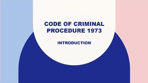 CRPC - INTRODUCTION - SECTION 1 AND 2 - Object, extent and scope