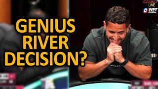 Can he make a SICK FOLD on the River? @HustlerCasinoLive