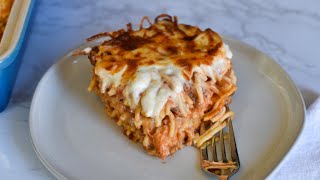 Easy Baked Spaghetti Recipe