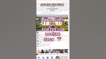 BBAU CUET UG Admission Portal 2025 OPEN 🔥 | Apply Now | BBAU Lucknow Admission Updates