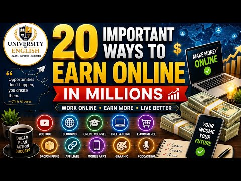 Thumbnail for Important Ways to Earn Online in Millions | Best Online Income Ideas 2026 | University of English