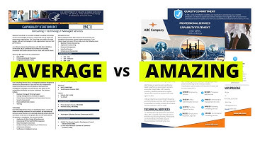 Average Capability Statements VS Amazing Capability Statements (w/Capability Statement Templates)