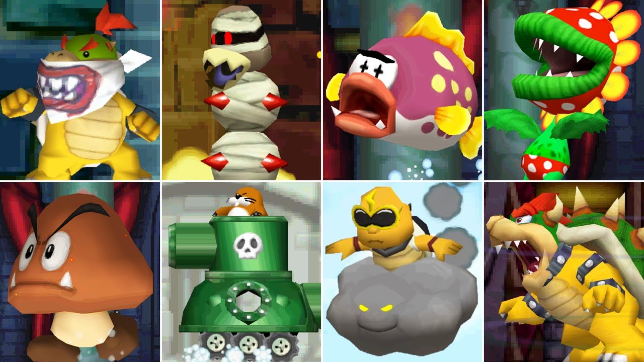 New Super Mario Bros Series - All Bowser Boss Battles 