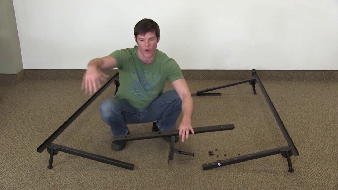 How to put together a King metal bed frame. Super simple! - YouTube