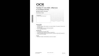 A Level Religious Studies Paper 2 2025 Qp