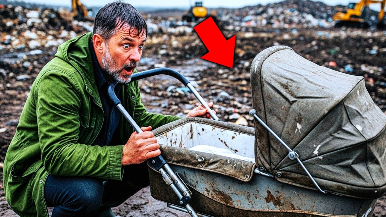 הגבר מצא עגלת תינוק מטונפת בערימת האשפה, וכשהחל לנקות אותה, הוא צרח מאימה למראה עיניו