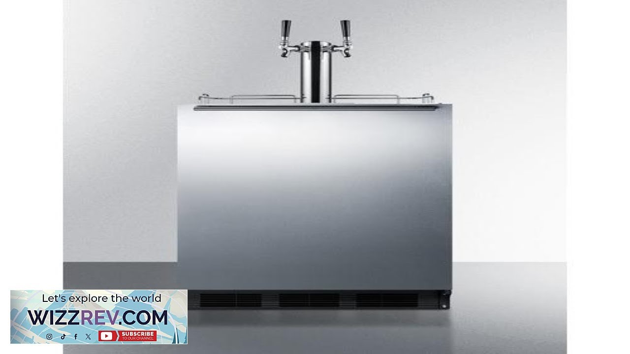 Summit 24" Built In Kegerator w Dual Tap System in Black ADA Compliant