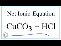 Net Ionic Equations and Spectator Ions