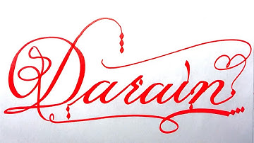 Darain Name Signature Calligraphy Status | #moderncalligraphy #cursive #YearofYou #darain @Darain