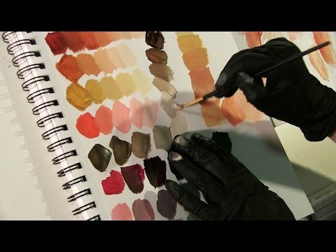 ASMR Acrylic Swatches Upclose Paint Brush Sounds 