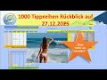 27.12.2025: Meine 1000 Tippreihen schlagen die mathematische Erwartung – deutlich! #lotto #excel