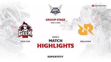 Geek Fam vs RRQ Hoshi HIGHLIGHTS MPL ID S13 | RRQ VS GEEK