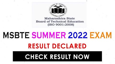 MSBTE SUMMER EXAM 2022 RESULT DECLARED | CHECK NOW!