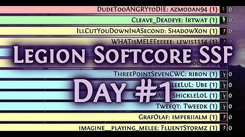 [Path of Exile Ladders] DAY #1 - Legion Softcore SSF - Top 20 - All Classes