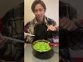 豚骨ラーメンに大量のネギトッピングしてみた#shorts