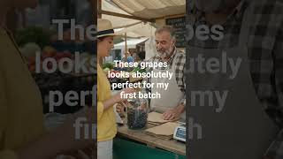 A Fruit wine making process , Grapes are a perfect example.