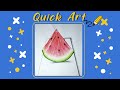 3d watermelon art  quick art  piccassia