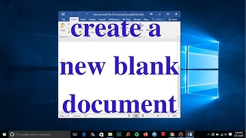 To create a new blank document