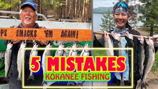 5 MISTAKES Fishing for Kokanee!