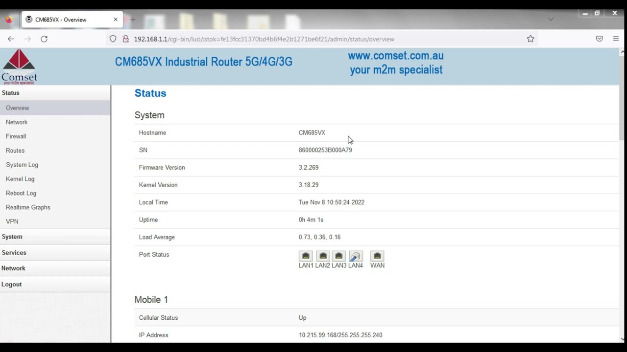 How to configure port forwarding on the Comset CM685V, CM820V and CM950W Routers