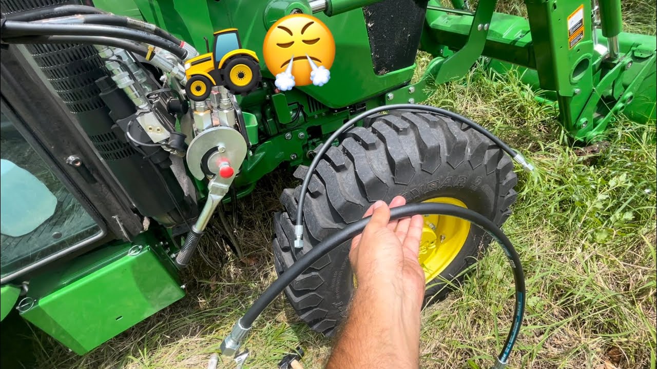Out of service! Busted hydraulic lines on John Deere 5075e YouTube